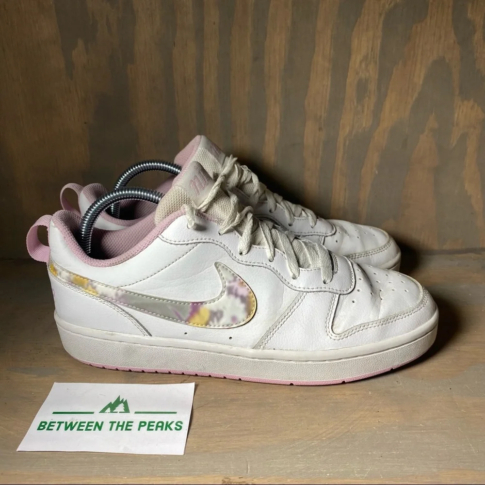 Nike Court Borough Low 2 Floral Swoosh Girls 7Y Womens 8.5